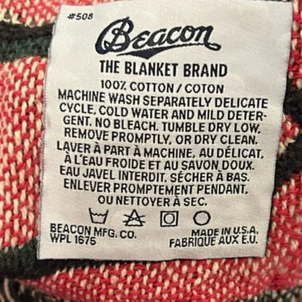 Vintage BEACON The Blanket Brand Santa Claus Blanket Tapestry #508 50